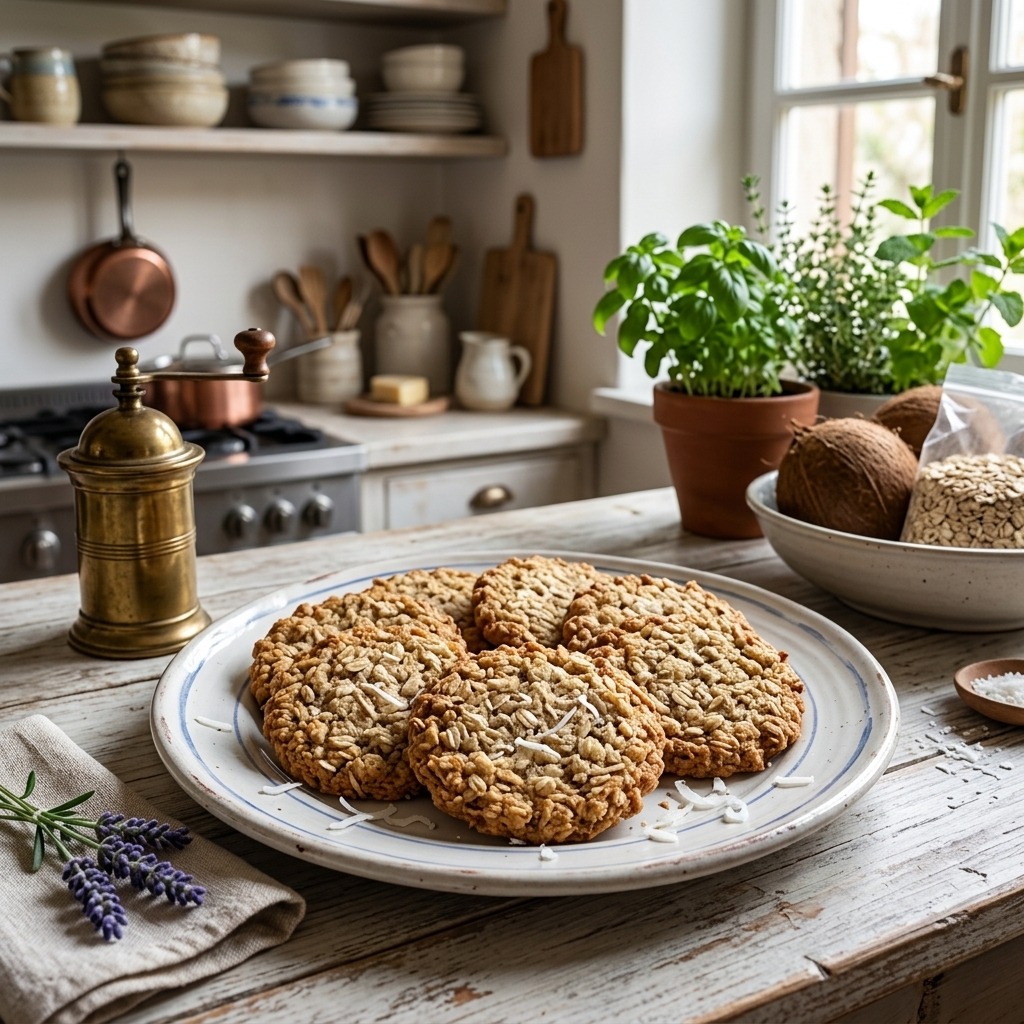 Galletas de coco y avena