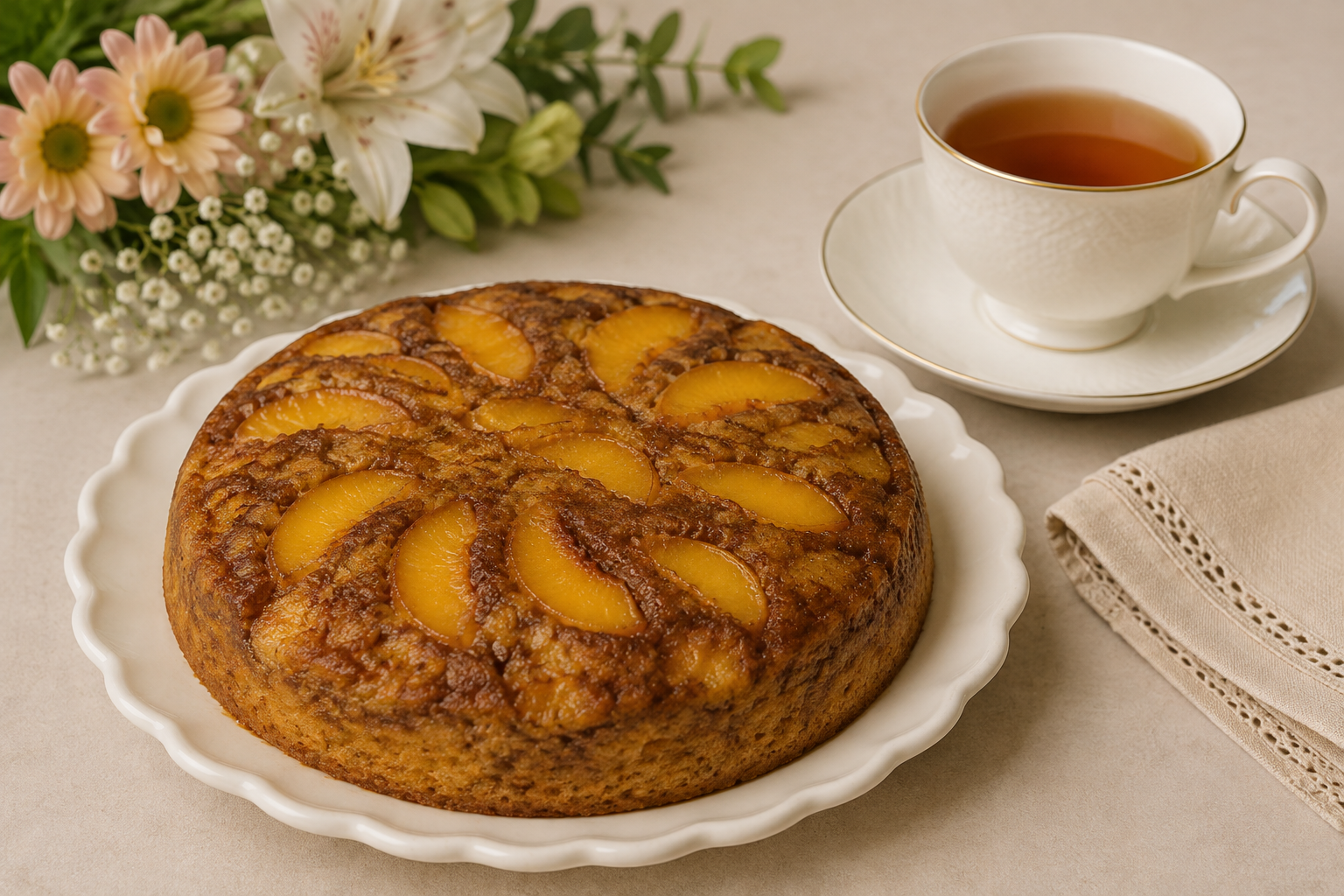 Tarta de durazno